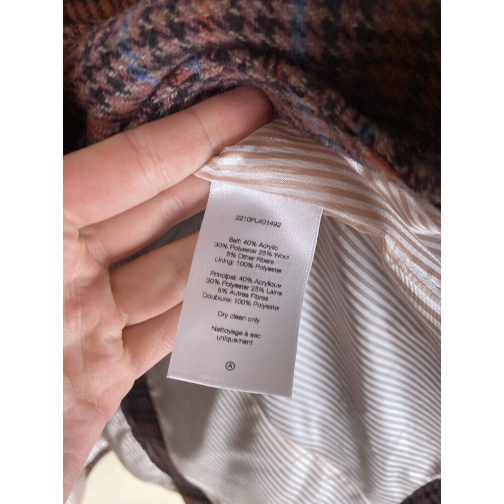 Veronica Beard Brown Plaid Double-Breasted Blazer - Picture 5 of 6